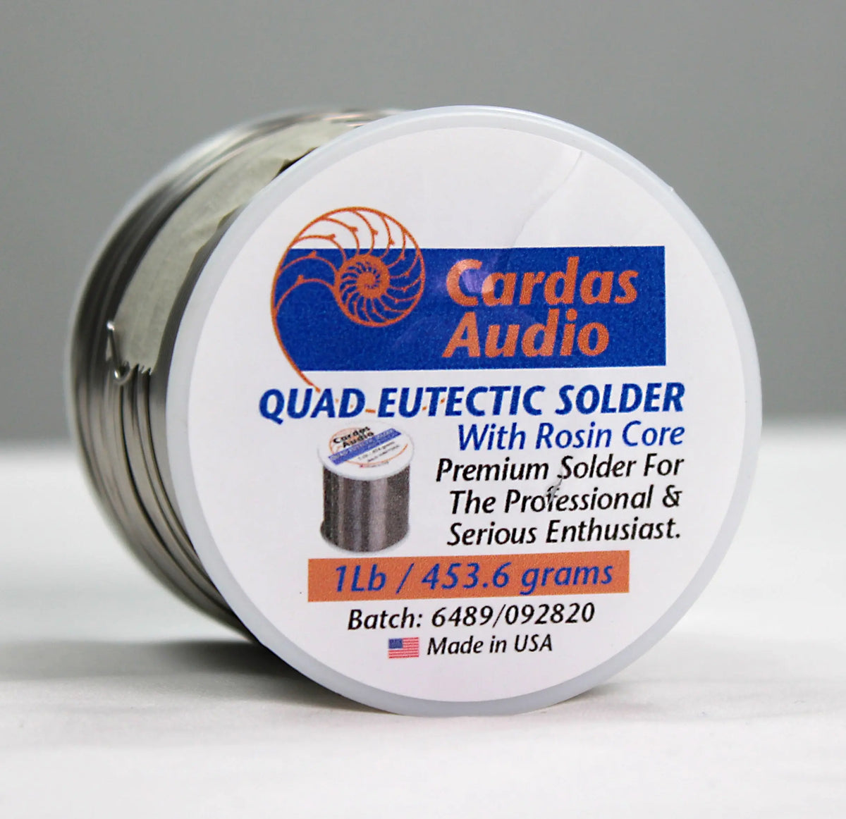 Cardas Audio Quad Eutectic Silver Solder Wire 10ft / 3.04 Meter Roll Rosin  Flux