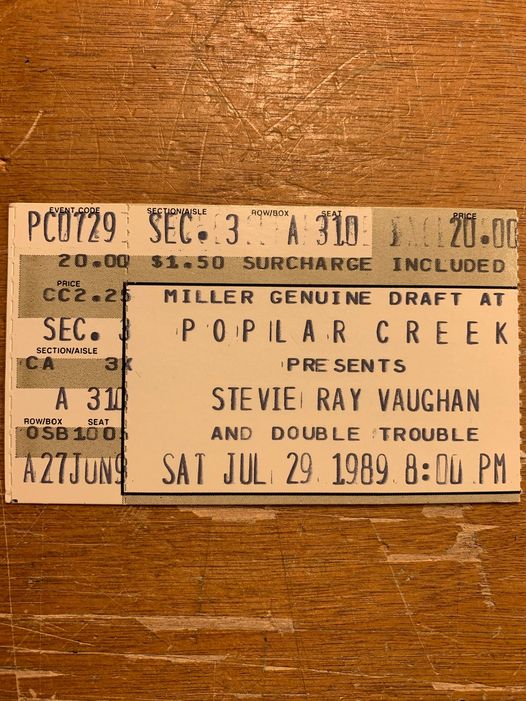 Stevie Ray Vaughan at Poplar Creek in 1989 Schroeder Amplification